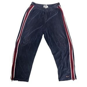 VTG Nike Warmup Pants Size XL Embroidered  -Side Zipper Red White & Blue